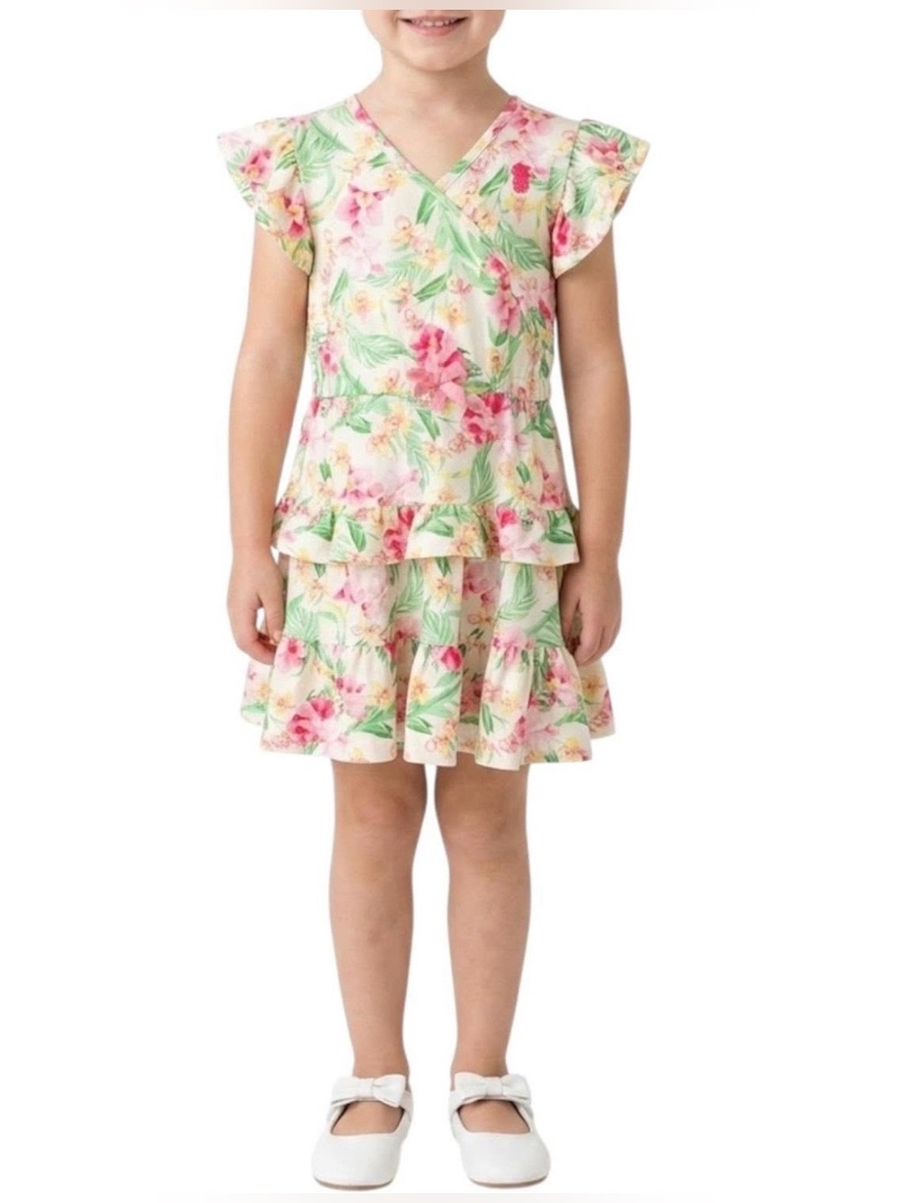 Tommy Bahama Cream Dress with Pink Floral Print